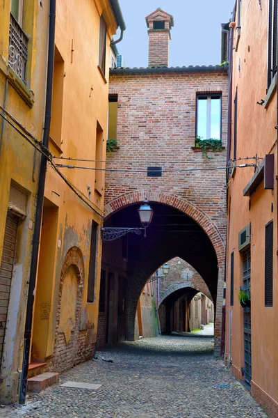 Vía Delle Volte Centro Histórico Ferrara Italia — Foto de Stock