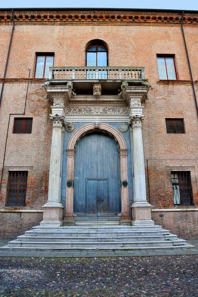 Portal Palacio Próspero Sacratos Ferrara Italia — Foto de Stock
