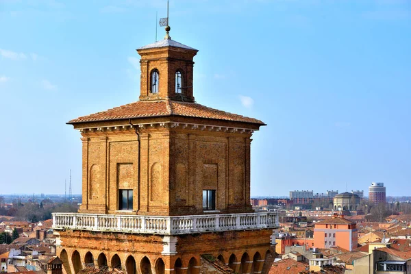 Panorama Del Centro Histórico Visto Desde Castillo Este Ferrara Italia —  Fotos de Stock