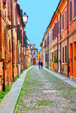 Ferrara Emilia Romagna İtalya 'nın tarihi merkezi