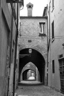Delle volte üzerinden, tarihi merkez, Ferrara İtalya