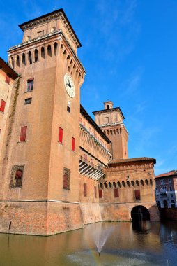 Ferrara 'daki Estense Kalesi, Emilia Romagna, İtalya