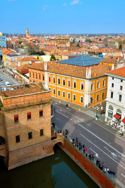 Panorama Vanaf Kasteel Este Februari 2018 Ferrara Italië — Stockfoto