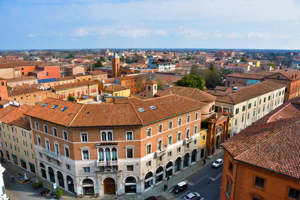Vista Panorámica Desde Castillo Este Febrero 2018 Ferrara Italia — Foto de Stock