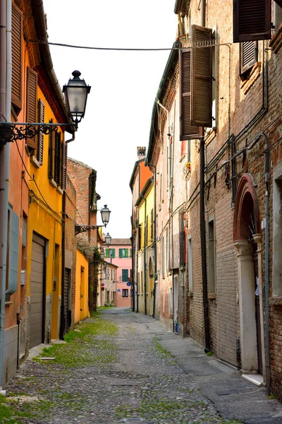 Ferrara Emilia Romagna Történelmi Központja Olaszország — Stock Fotó
