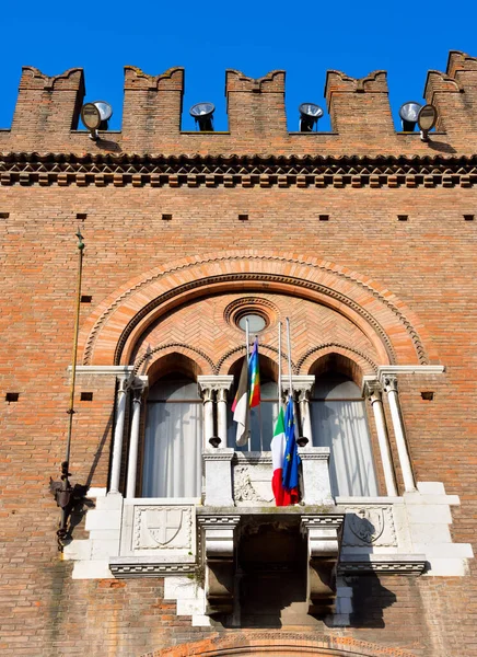 Palacio Municipal Residencia Ducal Este Hasta Siglo Xvi Ferrara Italia — Foto de Stock