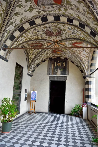 Kloosterinterieur Van Kerk Museum Santa Maria Castello Genua April 2018 — Stockfoto