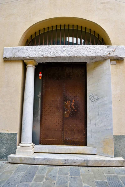 Faculdade Arquitetura Universidade Genoa Itália Portal Entrada Piazza Santa Croce — Fotografia de Stock