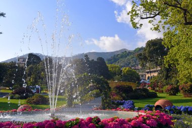 euroflora nervi parkları, çiçek bahçesi genoa italy