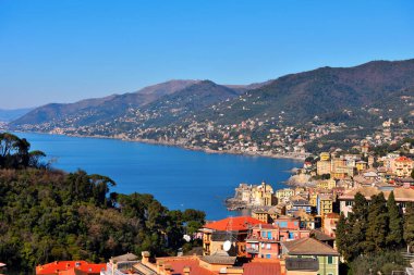 İtalya 'daki Camogli Liguria manzarası