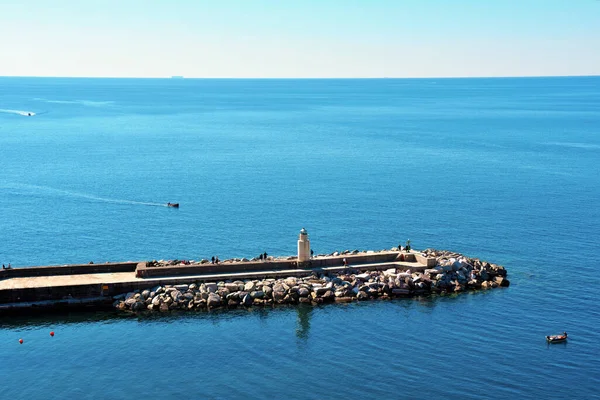 Der Leuchtturm Von Camogli Ligurien Italien — Stockfoto