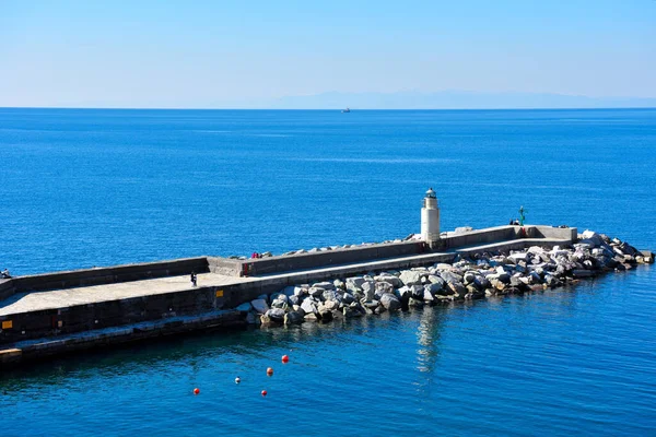 Der Leuchtturm Von Camogli Ligurien Italien — Stockfoto