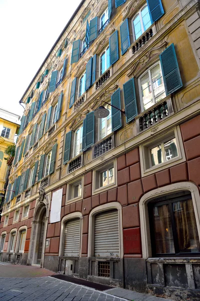 Edificio Histórico Estilo Barroco Centro Histórico Génova Italia — Foto de Stock