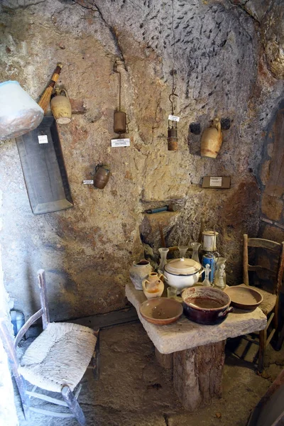 Pequeno Museu Artes Ofícios Construído Uma Caverna Etrusca Desenvolvido Vários — Fotografia de Stock