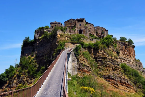 Krajobraz Civita Bagnoregio Viterbo Włochy — Zdjęcie stockowe