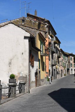 Bagnoregio Viterbo İtalya 'nın tarihi merkezi.