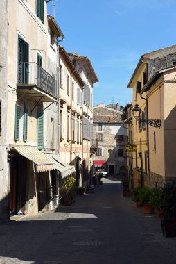 Lazio köyünün tarihi merkezi İtalya Bolsena