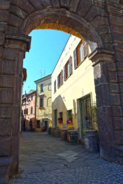 Lazio köyünün tarihi merkezi İtalya Bolsena