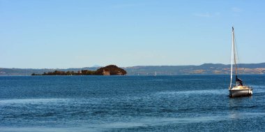 Capodimonte İtalya 'dan Bolsena Gölü görüldü