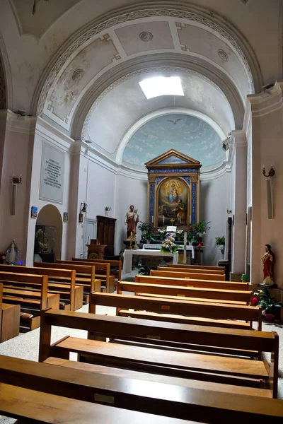Intérieur Église San Rocco Construite 1837 Mai 2022 Capodimonte Italie — Photo