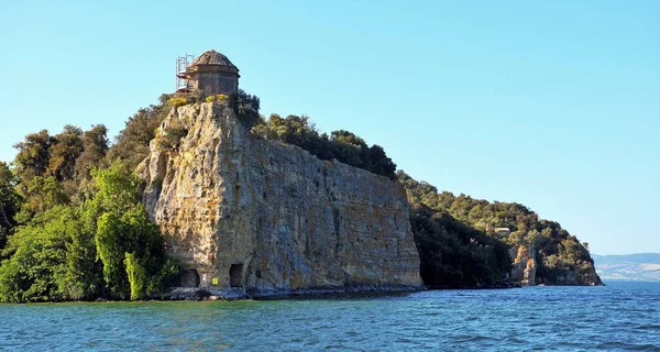 Bisentina Ilha Lago Bolsena Viterbo Itália — Fotografia de Stock