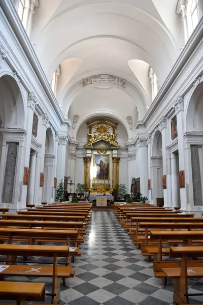 Interior Katedral James Dalam Gaya Barok Mei 2022 Tuscania Italy — Stok Foto