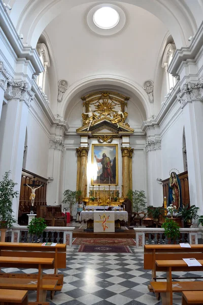 Interior James Cathedral Baroque Style May 2022 Tuscania Italy — Fotografia de Stock