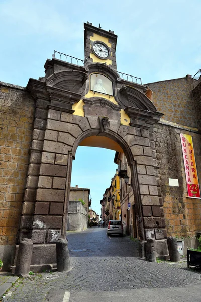 Porta Poggio Είναι Μία Από Τις Εισόδους Στη Μεσαιωνική Ακρόπολη — Φωτογραφία Αρχείου
