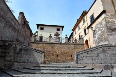glimpses of the historic center of Tuscania Lazio Italy