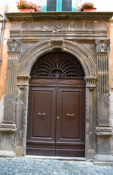 Обличчя Історичного Центру Тускани Лаціо Італії — стокове фото