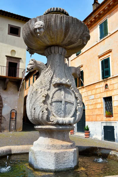 Fountains Historic Center Tuscania Lazio Italy — Stockfoto