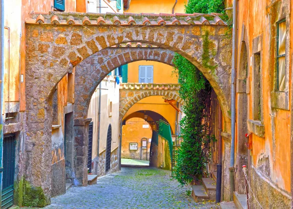 Glimpses Historic Center Tuscania Lazio Italy — 图库照片