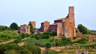 the church of san pietro 11th century in romanesque style tuscania italy