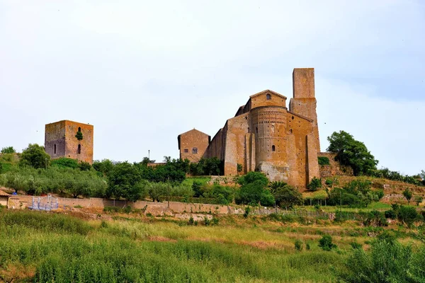 Church San Pietro 11Th Century Romanesque Style Tuscania Italy — Stock Photo, Image