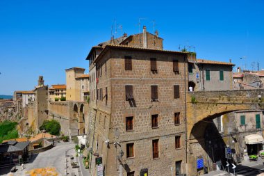 Pitigliano Grosseto Toskana İtalya köyünün panoraması