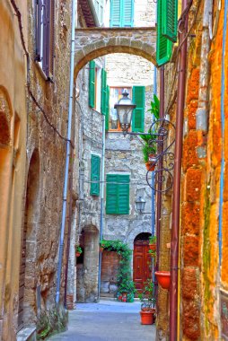 the historic center of Pitigliano Italy