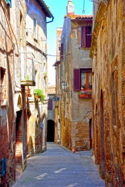 the historic center of Pitigliano Italy