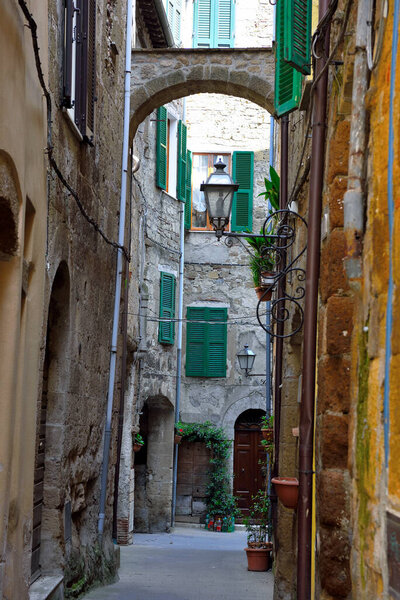 The historic center of Pitigliano Italy