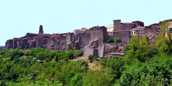 Panorama Village Pitigliano Grosseto Tuscany Italy — Fotografia de Stock