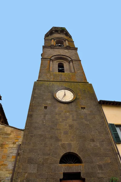 Bell Tower Parish Church San Verano Peccioli Tuscany Italy — Foto Stock