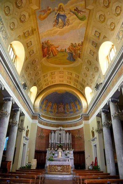 Interior Church San Leonardo Neoclassical Style June 2022 Lajatico Italy — Stockfoto