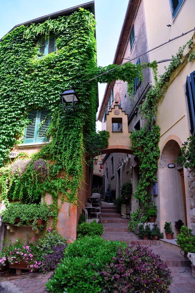 Glimpse Old Town Lajatico Tuscany Italy —  Fotos de Stock