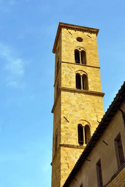 Bell Tower Cathedral Volterra Tuscany Italy — Stockfoto