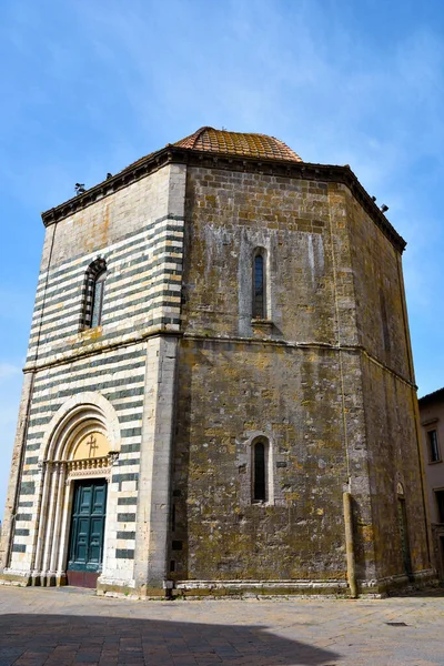 Βαπτιστήριο Volterra Tuscany Ιταλία — Φωτογραφία Αρχείου