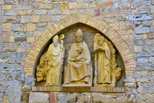 Statue Cathedral Volterra Tuscany Italy — Stock fotografie