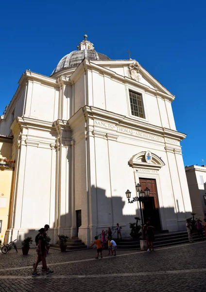 Pontificia Iglesia Colegiata San Tomás Villanova Catedral Del Castillo Gandolfo — Foto de Stock