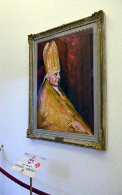 Papa XXIII. John 'un portresi, Giuseppe Roncalli papalık konakları müzesinde 11 Eylül 2022 Castel Gandolfo İtalya