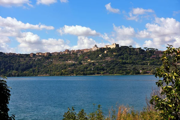 Πανόραμα Της Λίμνης Abano Και Castel Gandolfo Lazio Italy — Φωτογραφία Αρχείου