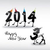 přání 2014 šťastný nový rok, rok a rok