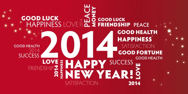 Karty z pozdrowieniami nowy rok 2014 — Wektor stockowy